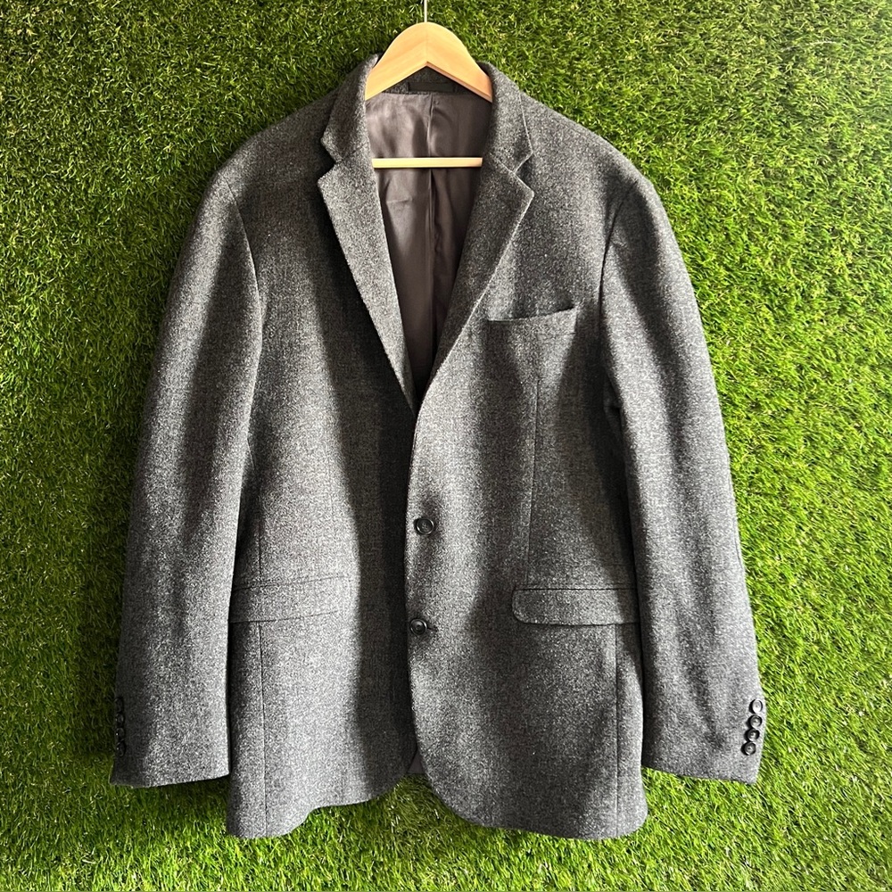 Kenneth Cole NY 42L Wool Two Button Blazer Jacket Sports Coat Big Tall